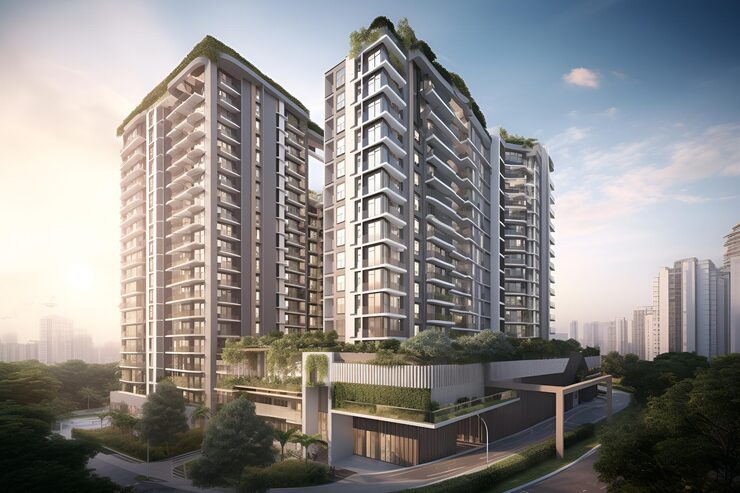 Artist's impression of a tower balcony and skyline in Chennai (illustrative image)