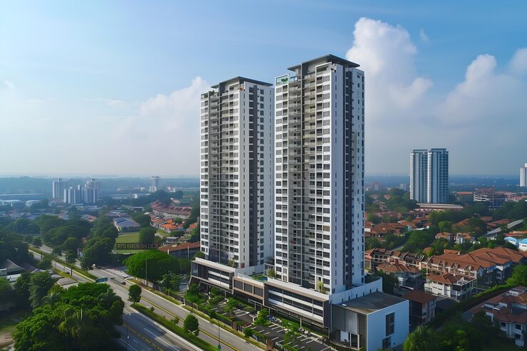 Artist's impression of a tower balcony and skyline in Chennai (illustrative image)