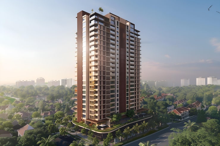 Artist's impression of a tower balcony and skyline in Chennai (illustrative image)